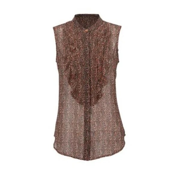 Cabi 6319 Tux Ruffle Top Spring 2023 Large EUC - Picture 2 of 8